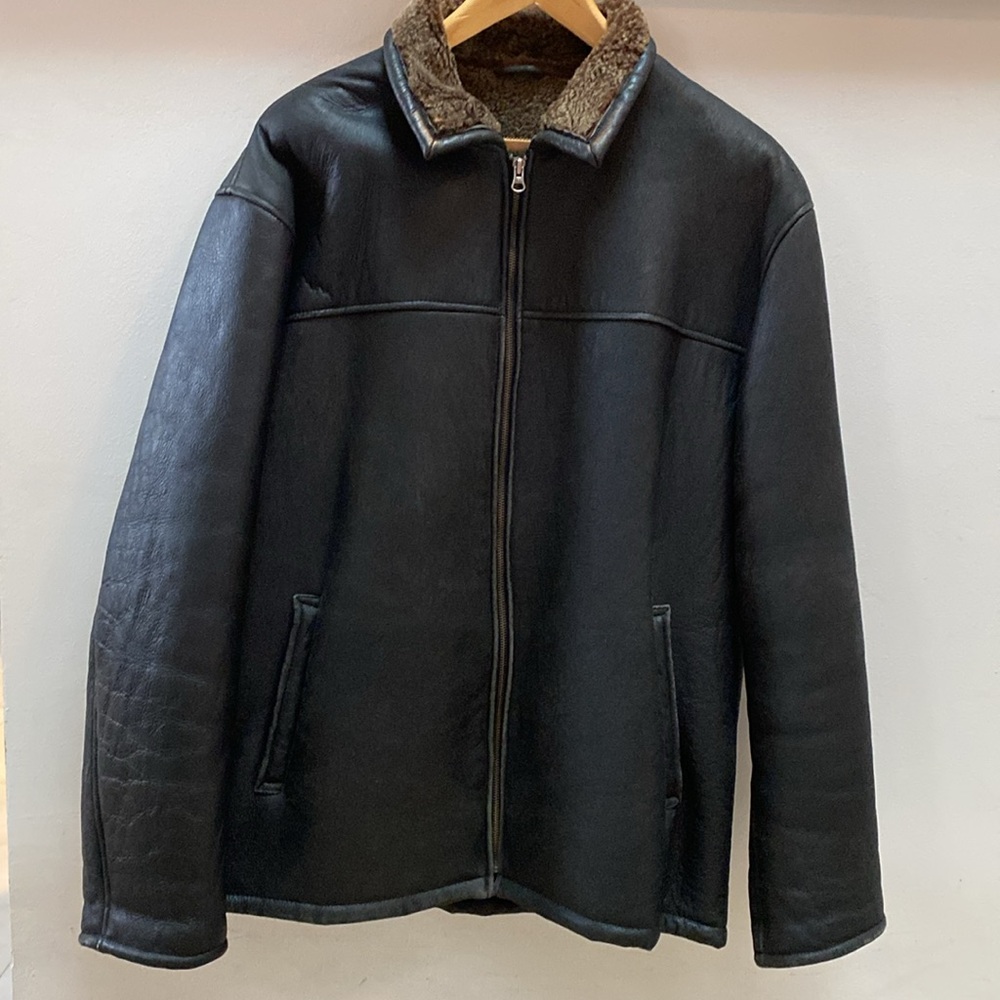 Real Shearling Vintage Aviator Jacket XL - Picture 15 of 15